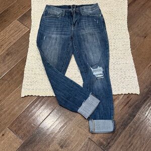 Lucky Brand Distressed Blue Boyfriend Jeans